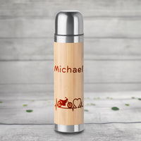 Personalisierte Thermosflasche "Motorrad" mit Name | Männergeschenk | Geschenk Motorradfahrer | Biker