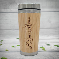 Personalisierter Thermobecher | "Katzen Mama" |  Kaffeebecher |  Katzenliebhaber | Geschenk Katzenfans