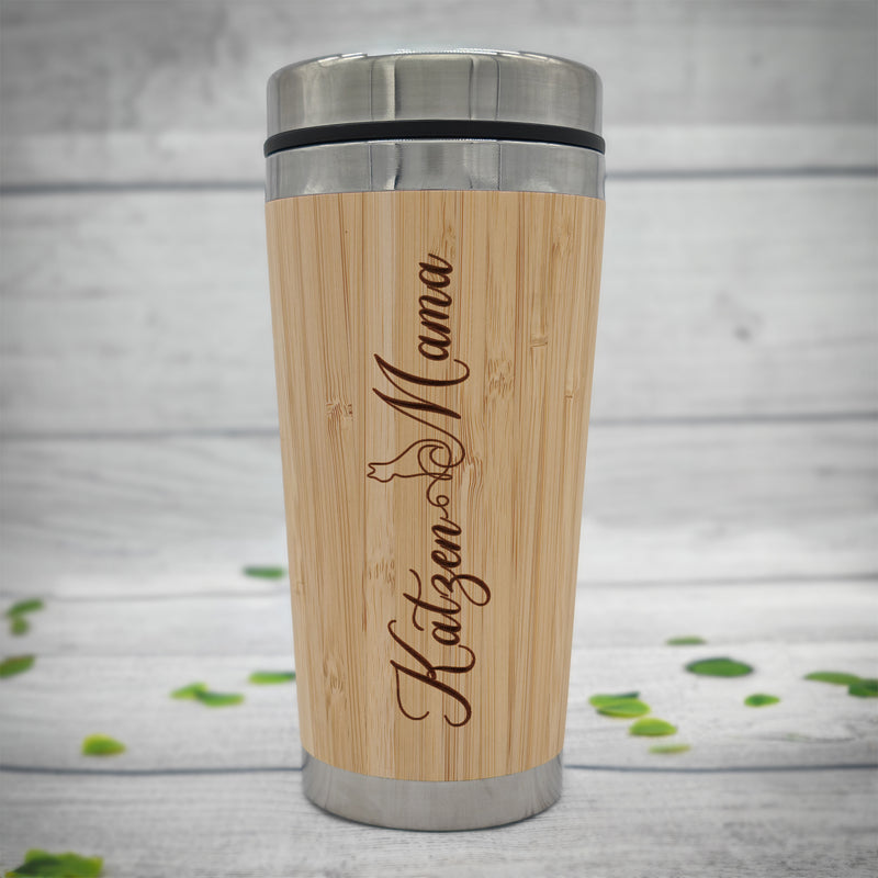 Personalisierter Thermobecher | "Katzen Mama" |  Kaffeebecher |  Katzenliebhaber | Geschenk Katzenfans